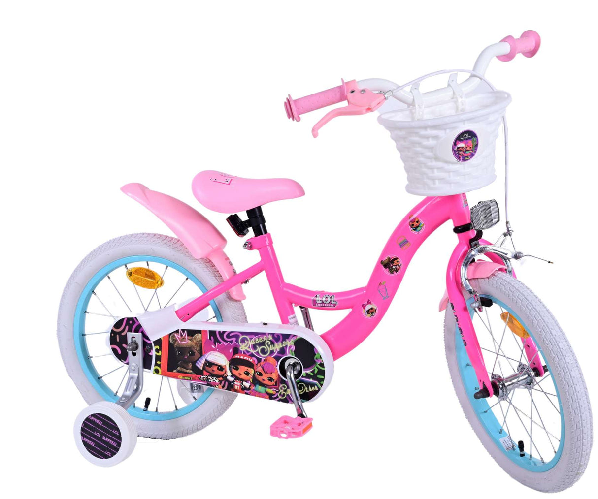 Volare Puppen-Kinderfahrrad – Mädchen – 16 Zoll – Rosa
