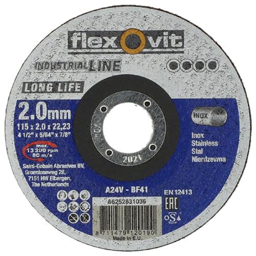 Flexovit dss industrial 125x2x22,23 a24v t41 edelstahl | 25 Stück