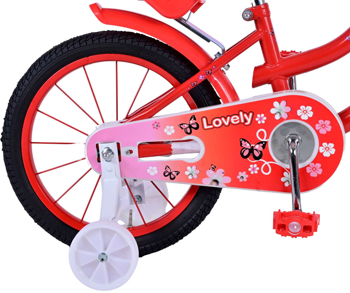 Volare Lovely Children's Bike Girls 16 Inch Red White