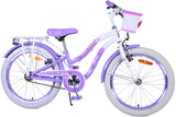 Volare Lovely Children's Bike Girls 20 -calowe fioletowe dwa ręczne hamulce