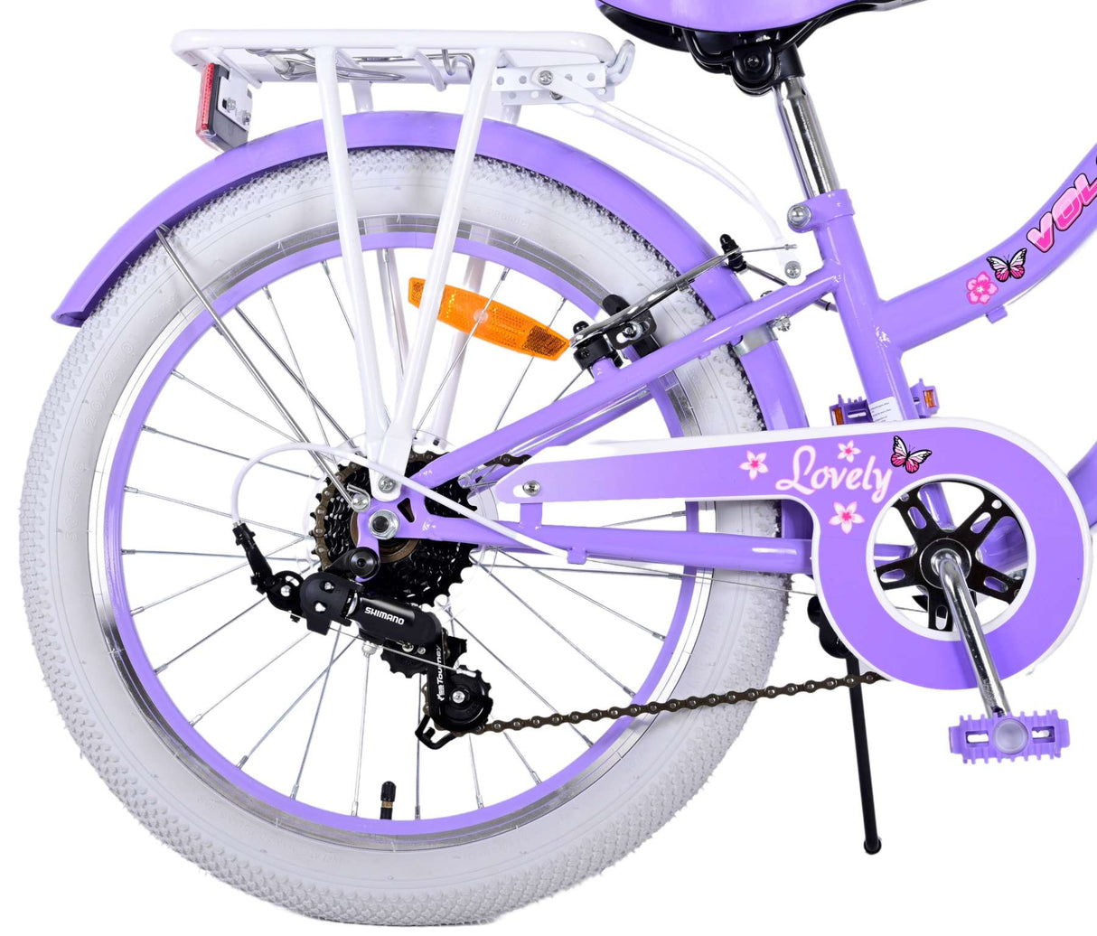 Volare schönes Kinderfahrrad – Mädchen – 20 Zoll – Lila – 7 Gänge