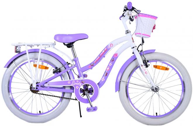 Volare Lovely Children's Bike Girls 20 -calowe fioletowe dwa ręczne hamulce