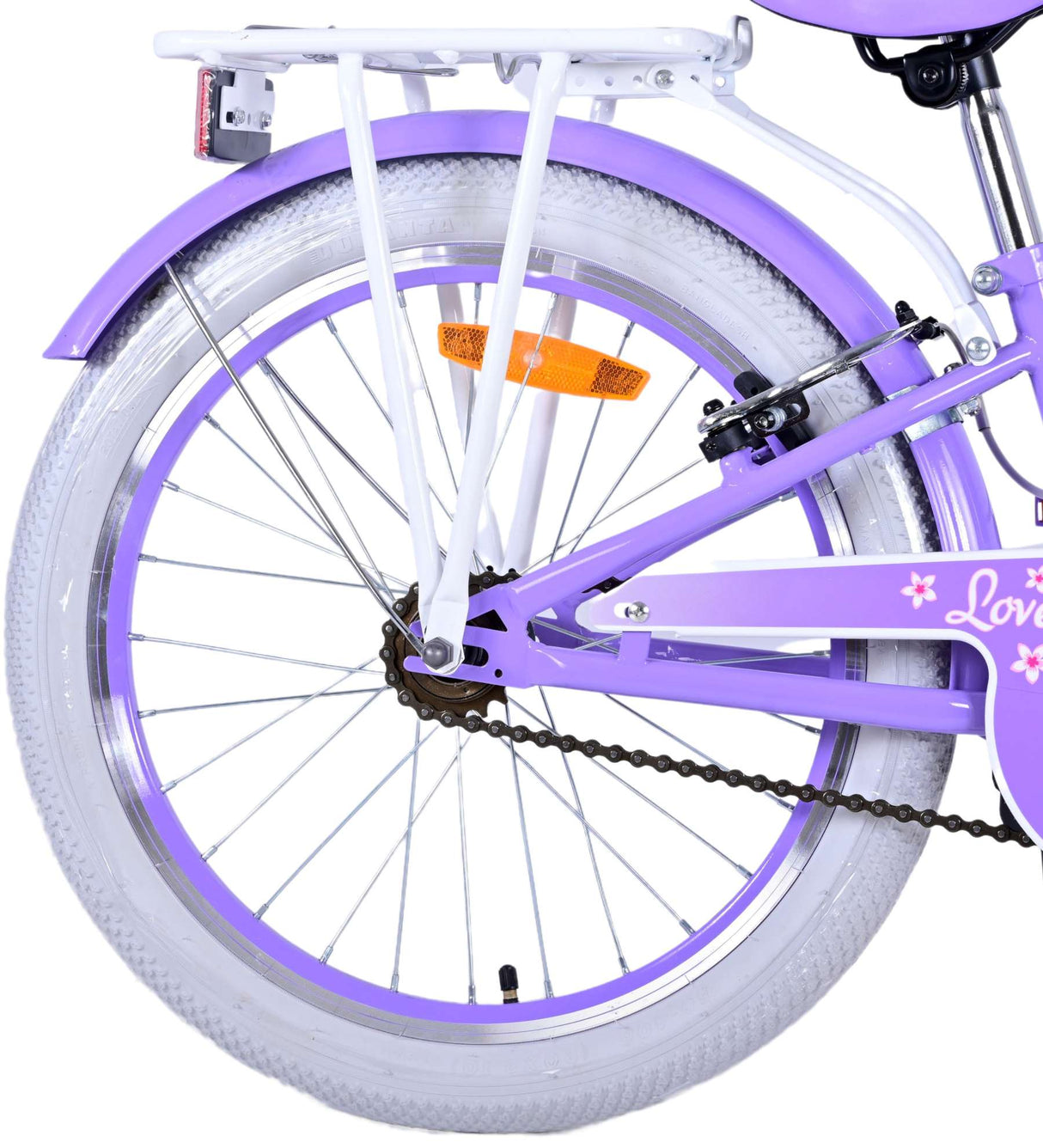 Volare Lovely Children's Bike Girls 20 -calowe fioletowe dwa ręczne hamulce