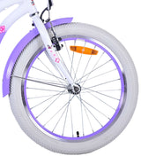 Volare Lovely Children's Bike Girls 20 -calowe fioletowe dwa ręczne hamulce