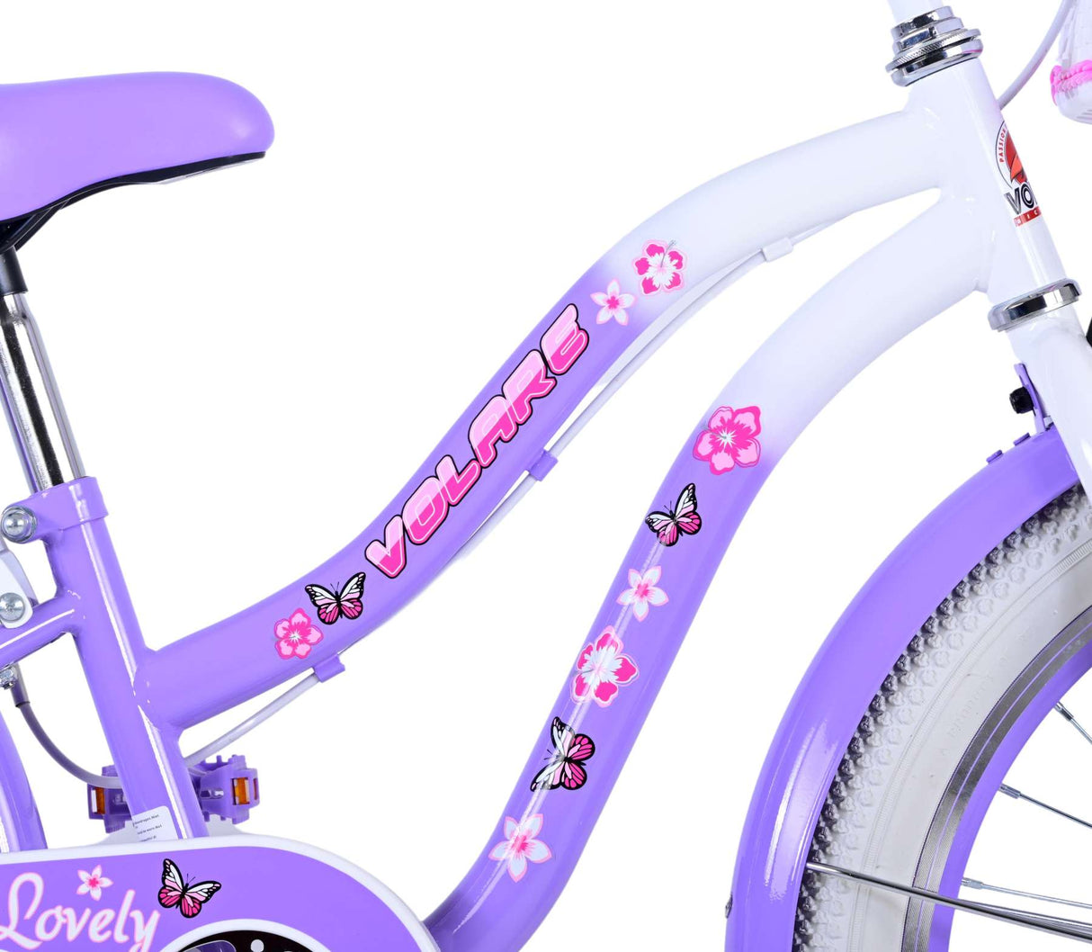 Volare Lovely Children's Bike Girls 20 -calowe fioletowe dwa ręczne hamulce