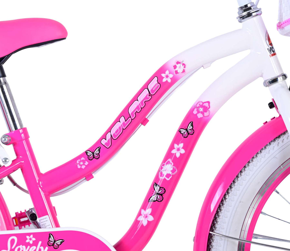 Volare Lovely Kinderfahrrad – Mädchen – 20 Zoll – Rosa – Zwei Handbremsen