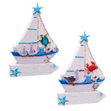 Segelboot-Meeresleben 3D-Meeresstrand-Souvenirmagnet