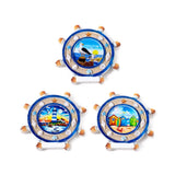 Meeresstrand-Souvenirmagnet-Schiffsrad-Meereslandschaften