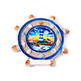 Meeresstrand-Souvenirmagnet-Schiffsrad-Meereslandschaften