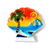 Meeresstrand-Souvenirmagnet, Seepferdchen, Muscheln, Delfin