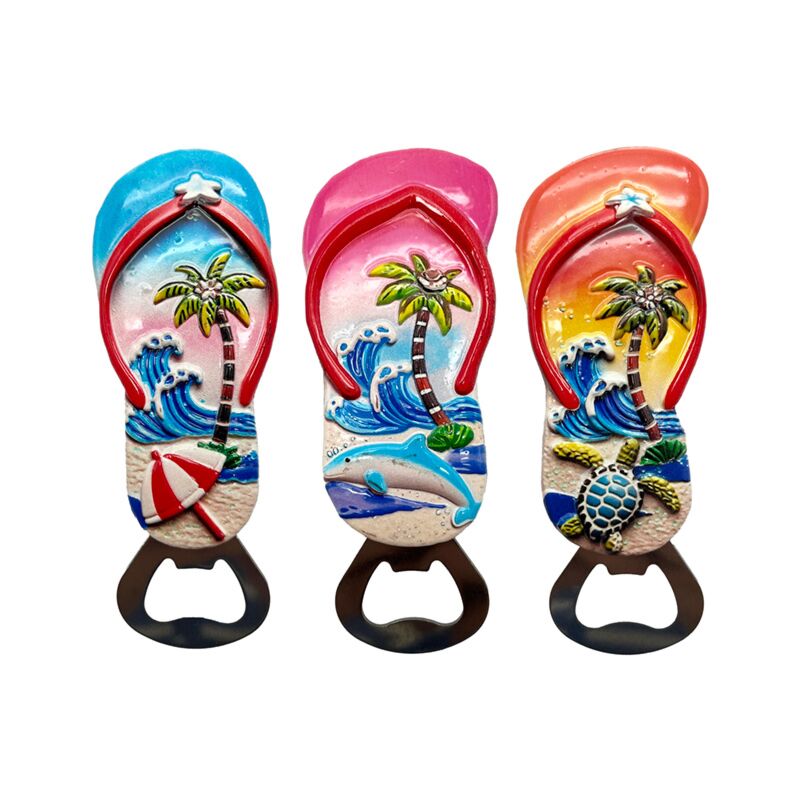 Strand-Souvenir, magnetischer Flaschenöffner, Strand-Slipper