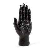 Schwarze Mantra-Hand-Tarot-Palme