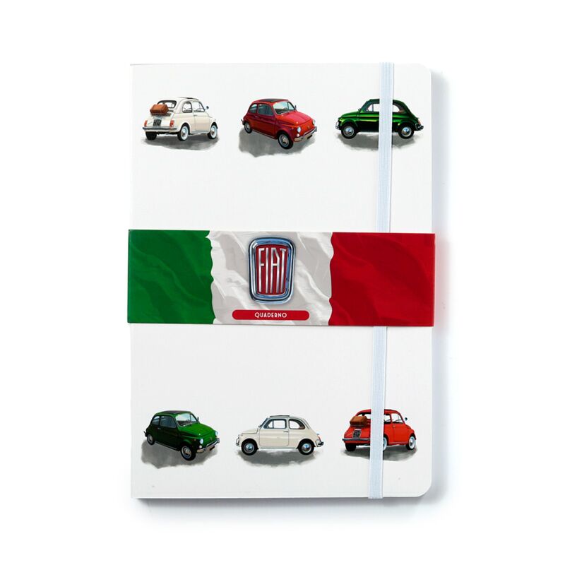 Fiat 500 Retro-Recycling-Notizbuch im A5-Format