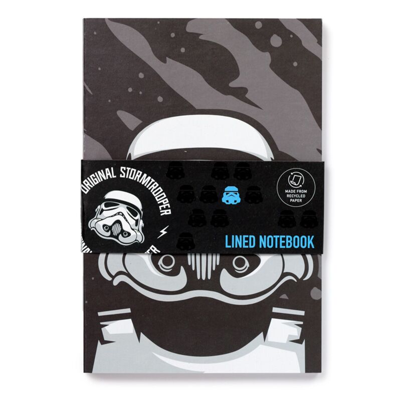 Das originale recycelte linierte A5-Notizbuch von Stormtrooper