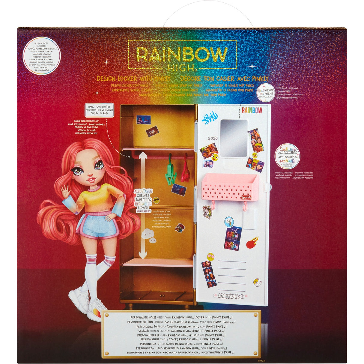 Mga Entertainment Rainbow High Design Spind und Pinkly Paige