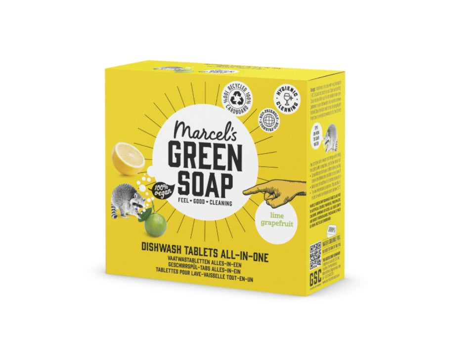 Marcels grüne Seifen -Spülmaschinen -Tabletten - alle -in -Eins - 25 Stücke