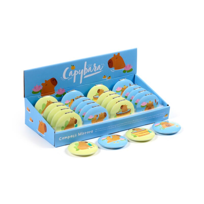 Kompakter Capybara-Schminkspiegel