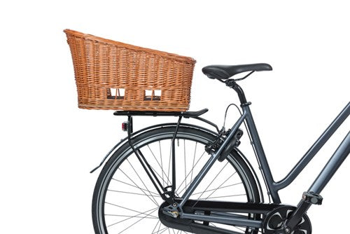 Basil Pasja - Panier de vélo pour chiens Mik - Moyen - 45 cm - Panier arrière - Natural