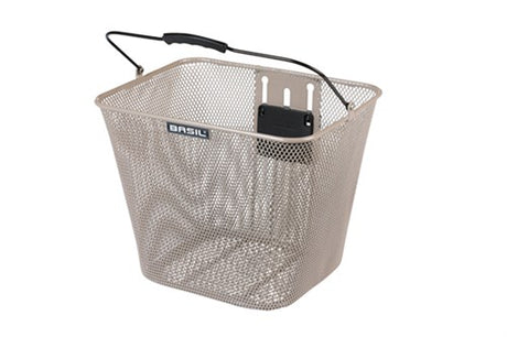 Basil b.v. Fahrradkorb Basil Bilbao KF Montage 26 x 22 x 27 cm – Nude Metallic
