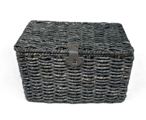 Bäckerkorb blaugrau mittel 40x26x25 mit Deckel