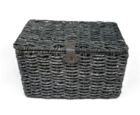 Bäckerkorb blaugrau mittel 40x26x25 mit Deckel