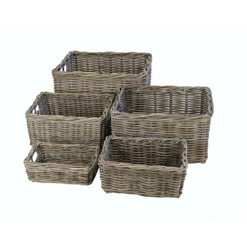 Dr. Wicker V-Age-Korb 40x30x20 Grube Grau