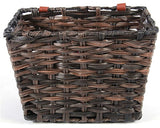 Volare geflochtener Wicker Fahrradkorb - klein - schwarz