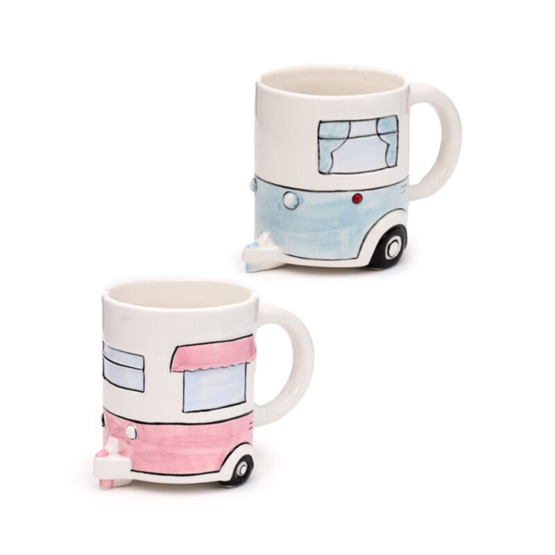 „Home is where you park it“ – Keramiktasse für Wohnwagen