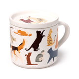 Feline Fine Cats (Neuigkeiten) Porzellanbecher mit Untersetzerdeckel-Set