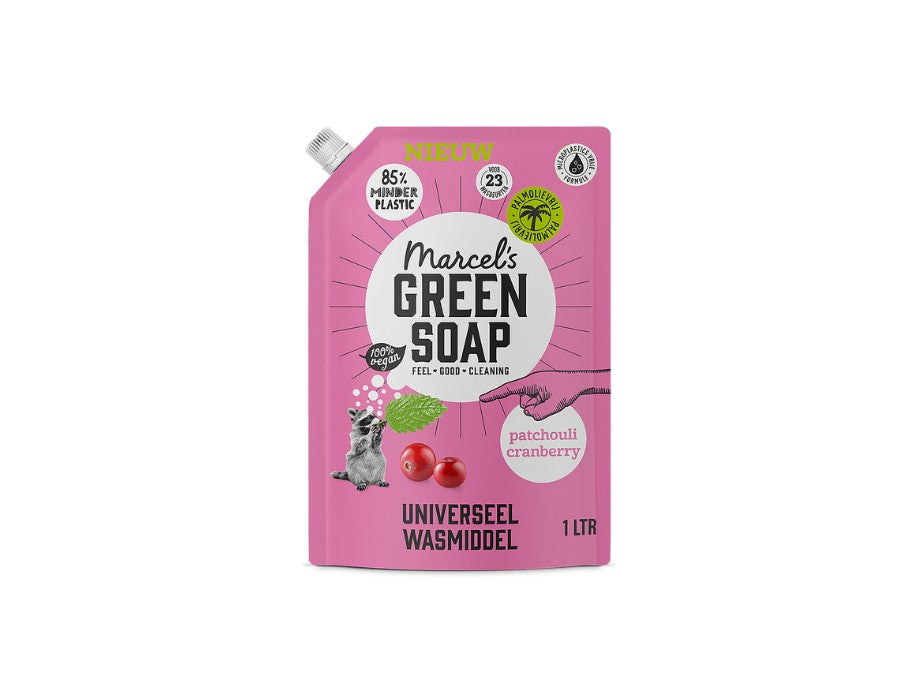 Marcels grüne Seife Waschmittel - Patchouli Cranberry - Navulzak - 1 Liter