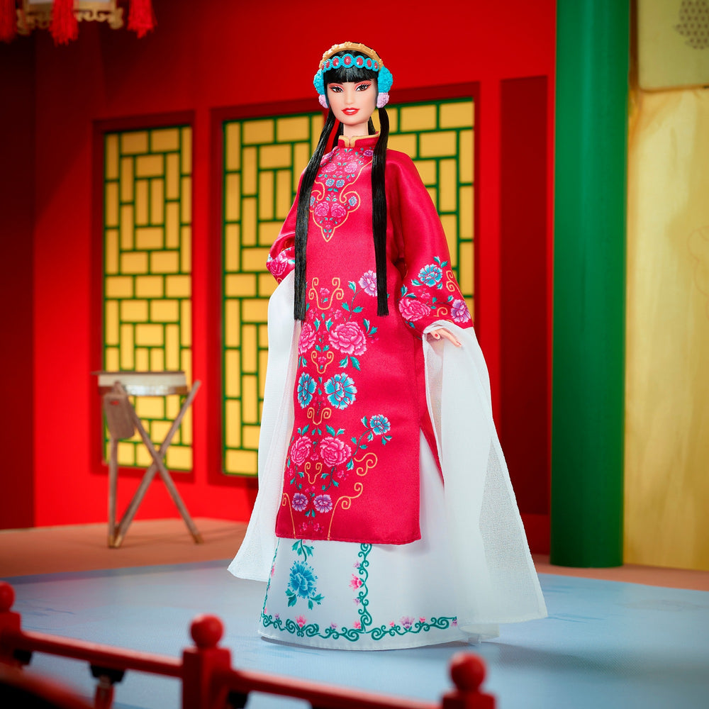 Mattel Signature Lunar New Year Pop in roten Blumengewa