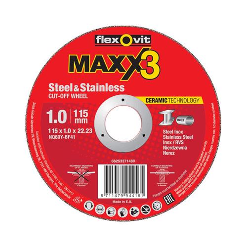 Flexovit dss maxx 3 Edelstahl 125x1x22,23 nq60y t41 | 25 Stück