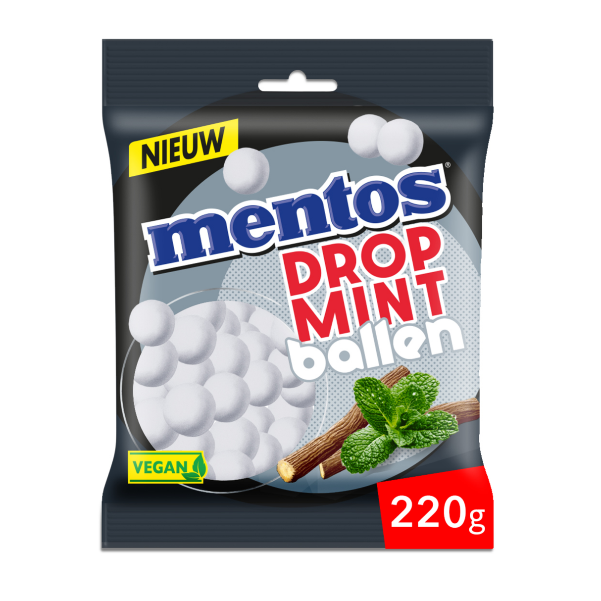 Mentos Lakritz-Minz-Kugeln Beutel (12x 220gr)