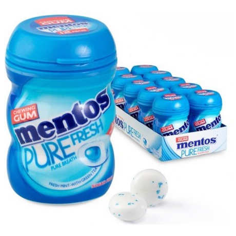 Mentos Kaugummi pure fresh freshmint – Kaugummi – zuckerfrei – 8x50 Stück
