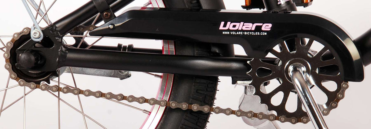 Volare Miracle Cruiser Kinderfahrrad - Mädchen - 16 Zoll - Matt Black - Prime Collection