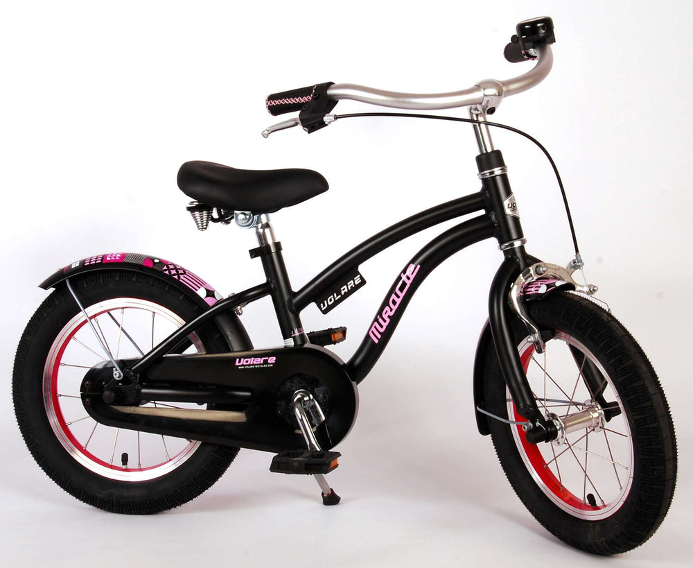 Volare Miracle Children's Bicycle - Mädchen - 14 Zoll - Matt Black - Prime Collection