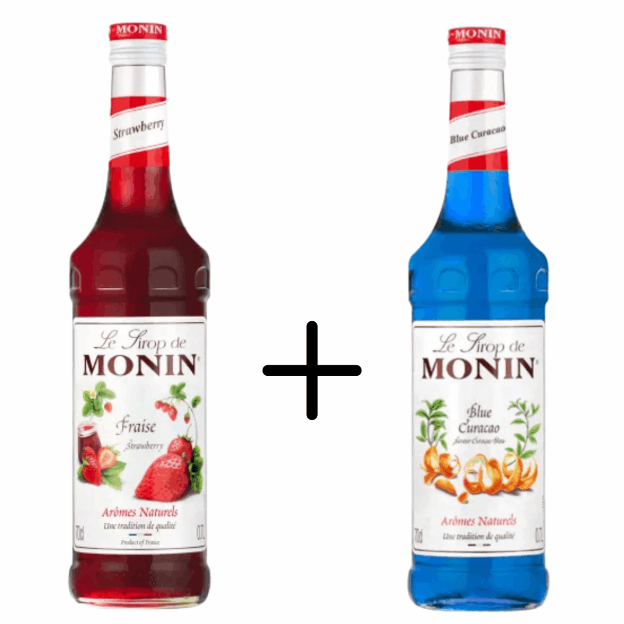 Moninsirup Erdbeerfraise + Blue Curaçao