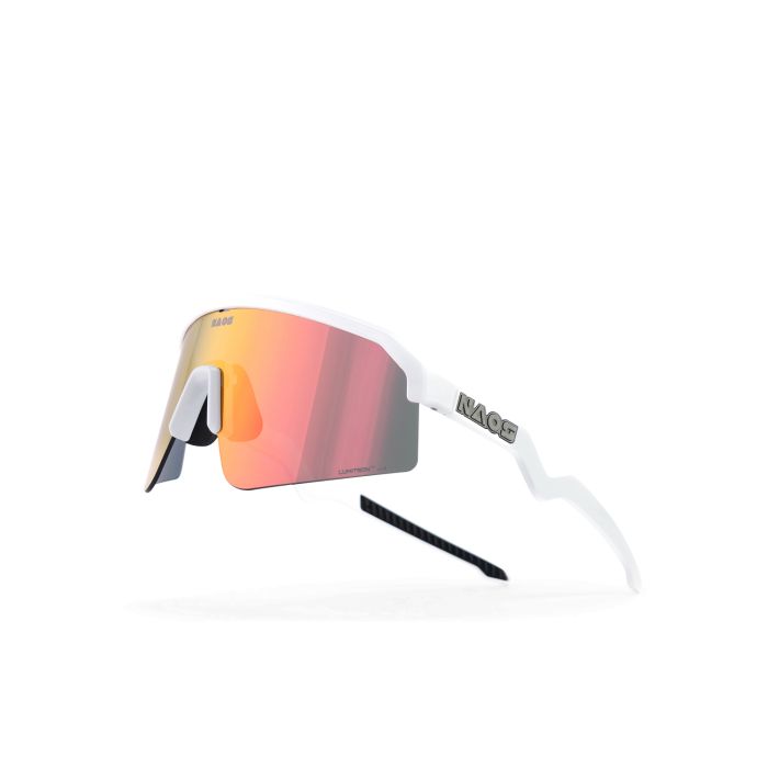 Umit Naos Sonnenbrille Ziris Regular Mattweiß Schwarz Rot