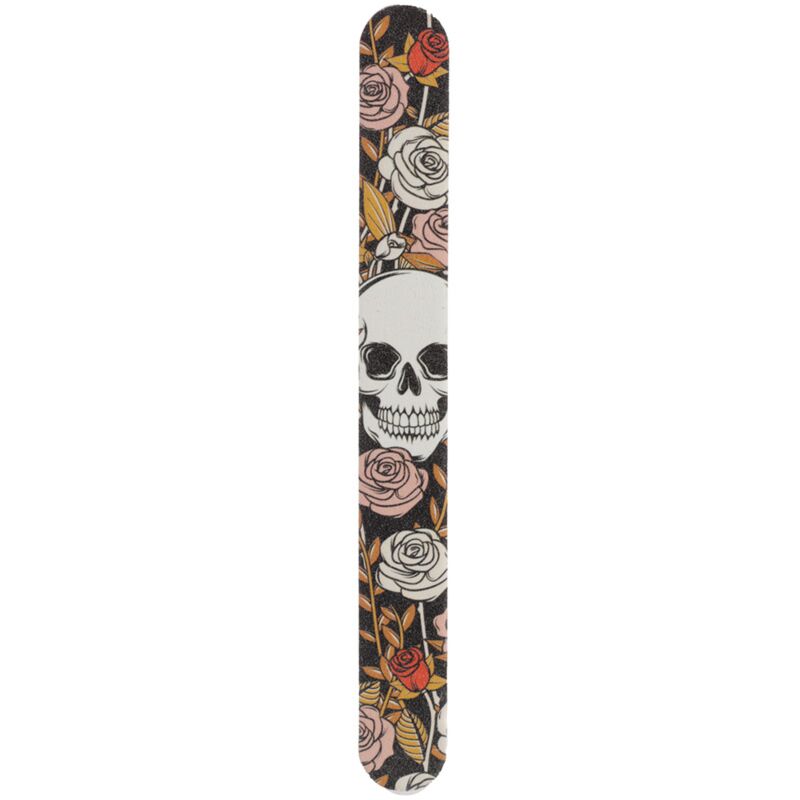 Totenkopf-Rosen-Nagelfeile lang