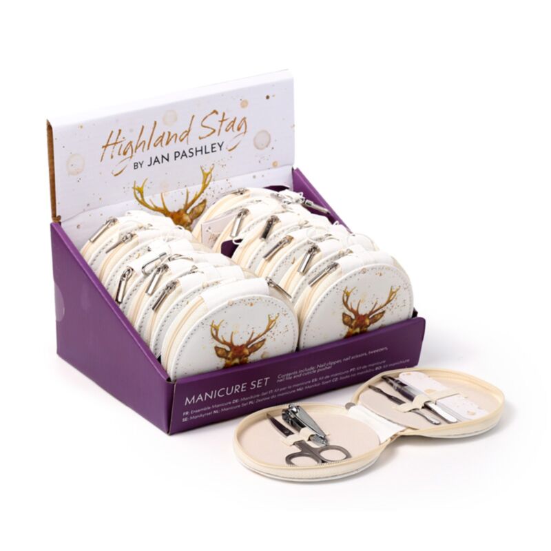 Jan Pashley Wild Deer 5-teiliges Maniküre-Set mit Reißverschluss