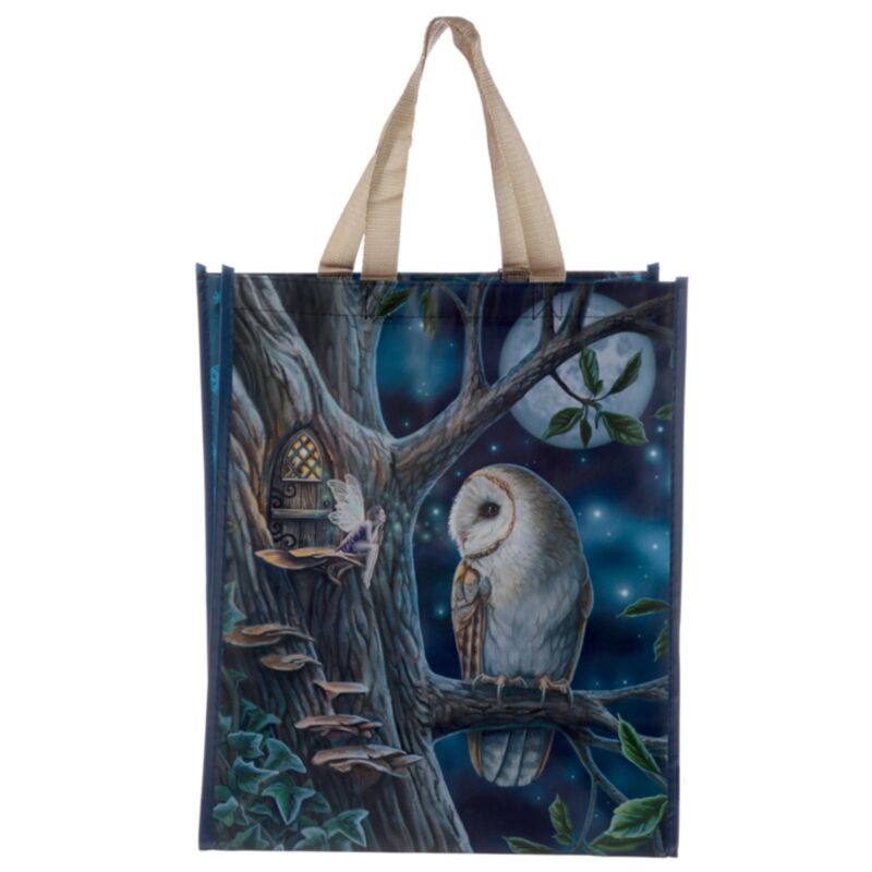 Lisa Parker sprookjes uil fee duurzame shopper tas