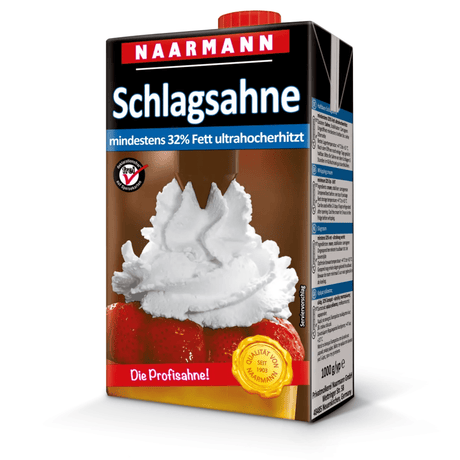 Naarmann Schlagsahne mit Zucker 32 % Packung mit Schraubverschluss (1 Liter)