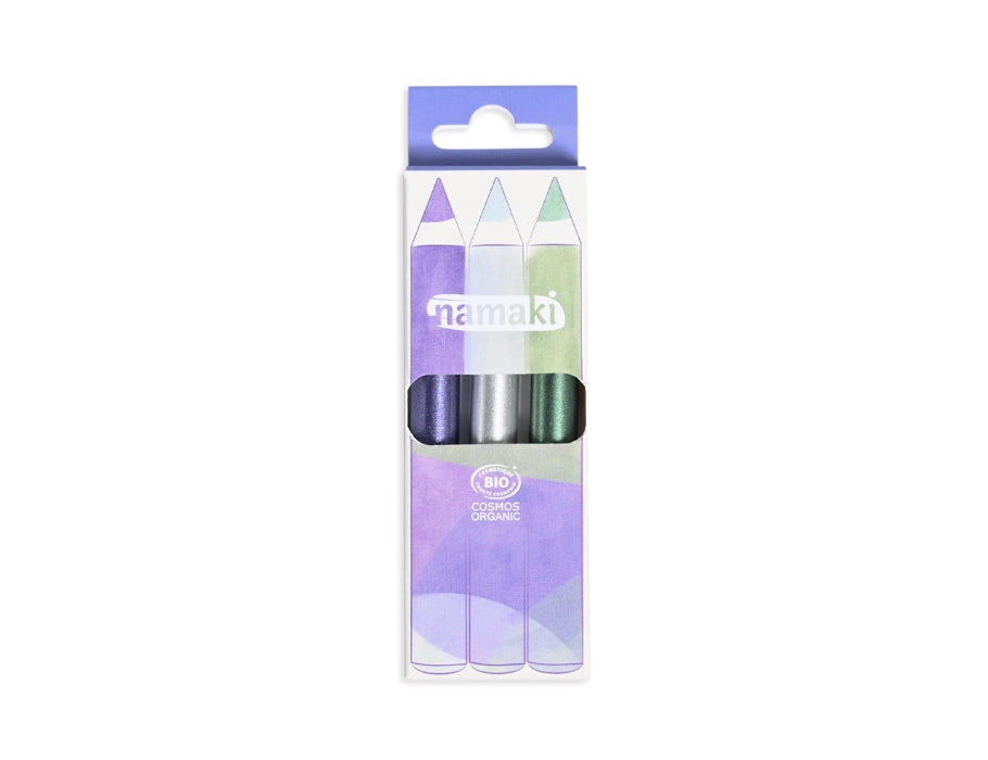 Namaki Glitzer-Schminkstifte - Mondlicht - 3 Stk.