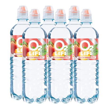 O2life Pfirsich-Grüntee-Kappe (6x 750ml)