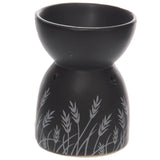 Öl- und Wachs-Duftbrenner aus Keramik im schwarzen Gras-Design