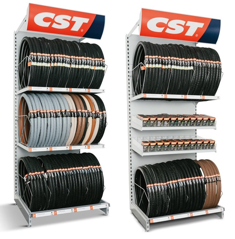 Estante de neumáticos CST Opción 3 con espacio para aproximadamente 125 tubos internos fuera de 240.