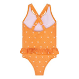 Orangenkuss | Orangefarbener UV-Badeanzug für Mädchen