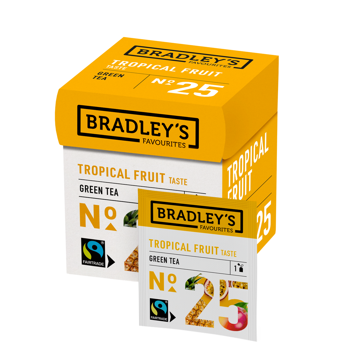 Bradley's favourites green tea tropical fruit no. 25 (72x 1,75 gr)