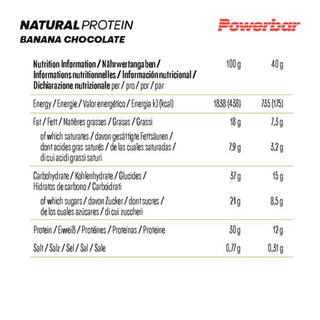 Powerbar Natural Protein Vegan Bar 18 Box