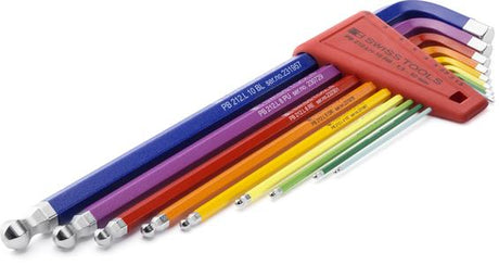 Pb Swiss Tools PB Inbusschlüsselsatz Farbe lang + Kugelkopf